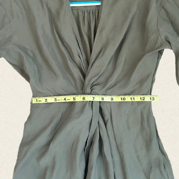 Anthropologie Long Sleeve V-Neck Knot Front Midi Dress - Picture 10 of 15